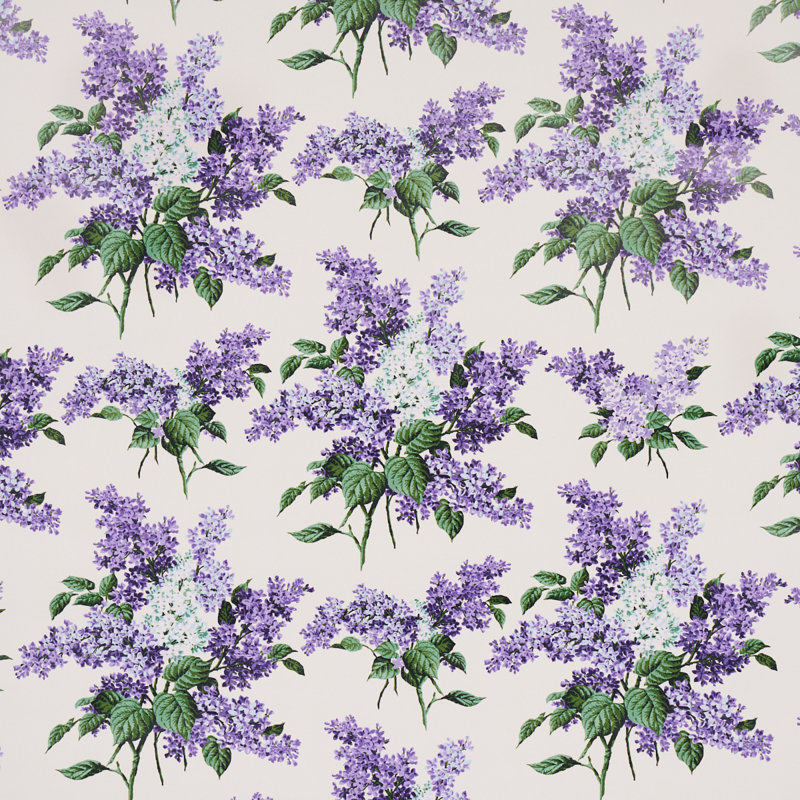 Schumacher x Johnson Hartig Proust'S Lilacs Wallpaper, Purple