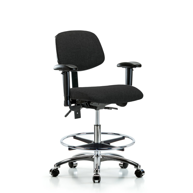 Task Chair, Casters, Black, Yes