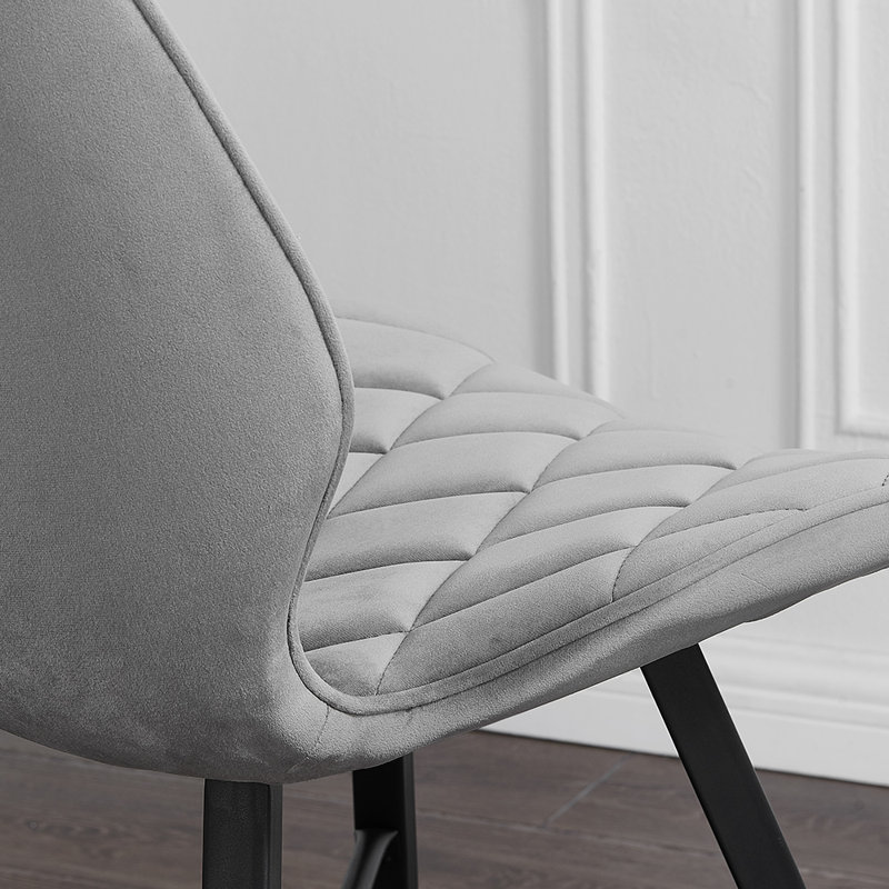 Seery Upholstered Dining Chair, Light Grey