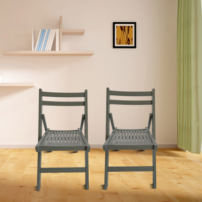 Chaise pliante confortable en bois massif, pour l'extérieur et l'intérieur