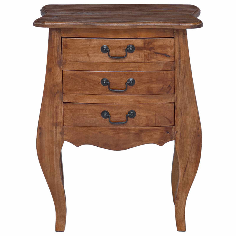 Solid Wood Abstract Accent Chest