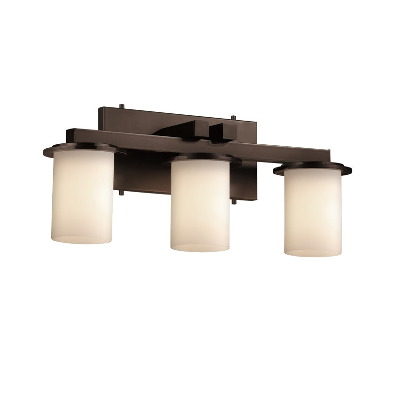 Casson 3 - Light Vanity Light, Dark Bronze, Opal White Glass