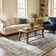 Antique Loom Blue/Beige Polyester powerloom Area Rug