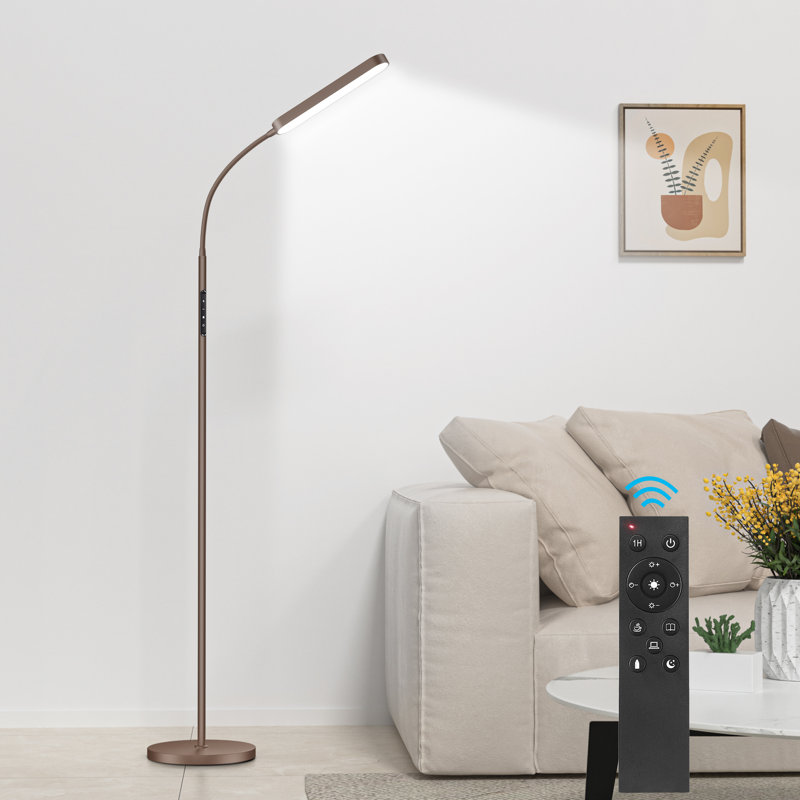 173cm LED Task Floor Lamp, Brown