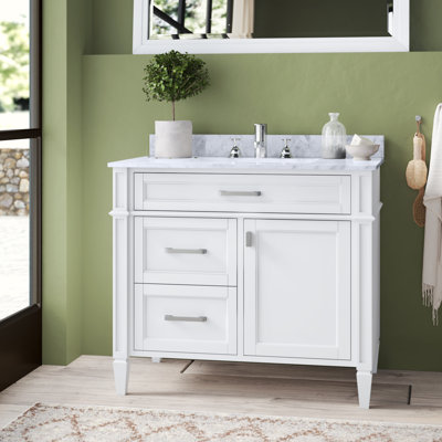 Guerrero 36'' Single Bathroom Vanity with Stone Top
