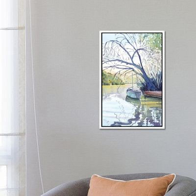 The Lonely Canoe by Luisa Millicent - Painting on Canvas