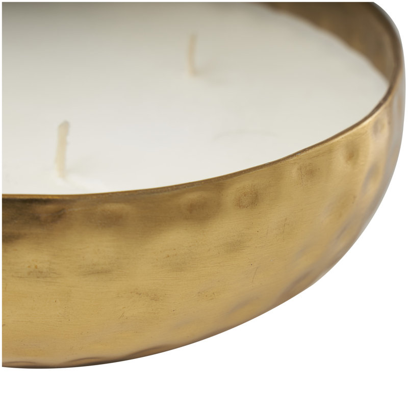 Tropical Breeze Scented Hammered Scented Wax Melt with Metal Holder, Gold