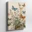 Toile, art mural, composition botanique délicate où plusieurs papillons de différentes tailles et couleurs sont prêts à être suspendus-2130214648