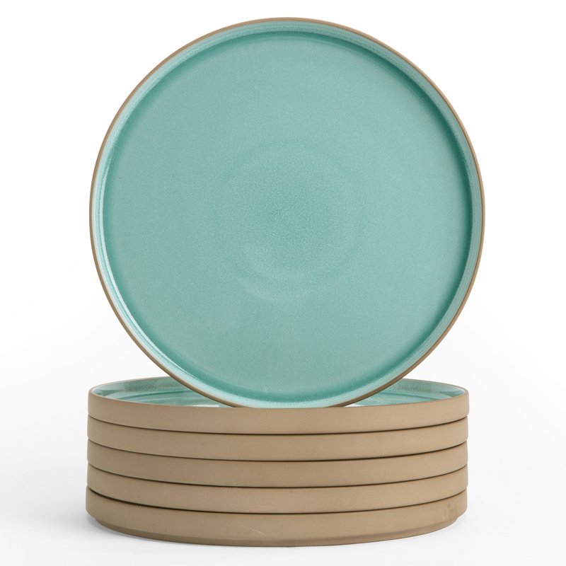 Ensemble de 6 assiettes en grès de 10,2 po., Verdure