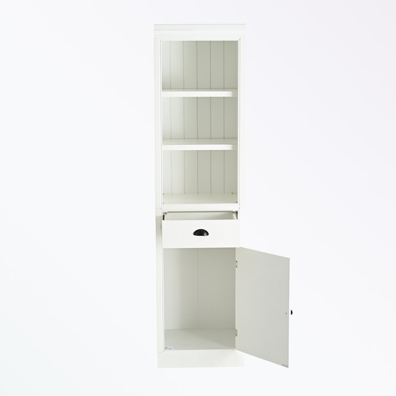 Armoire haute avec porte simple et tablettes ouvertes