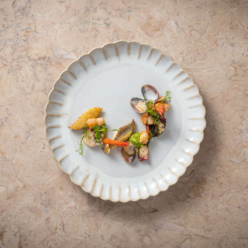 Mallorca Stoneware Dinner Plate, Sand Beige