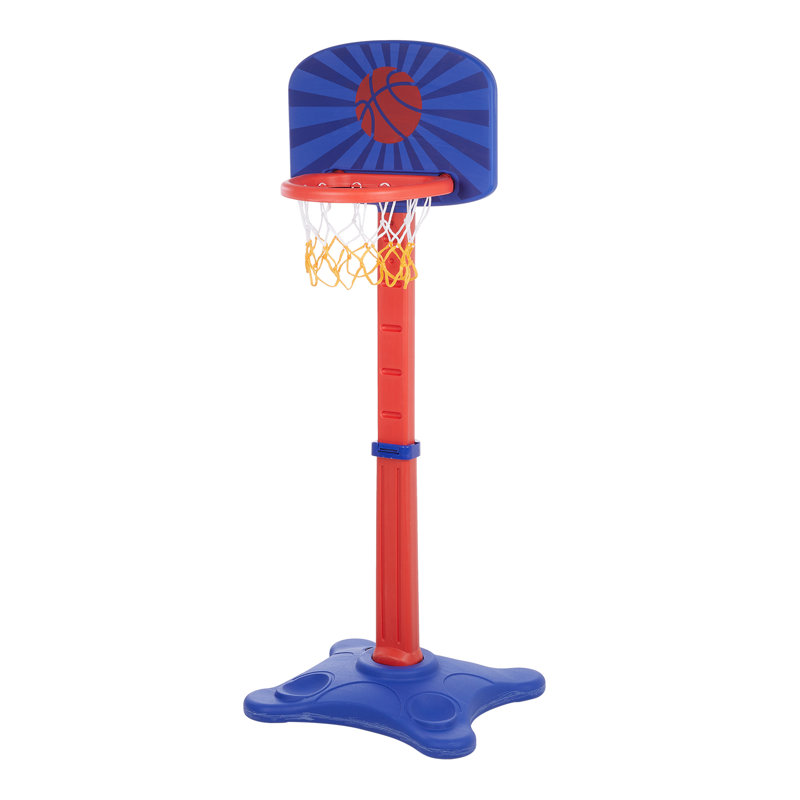 Freeport Park Adjustable Height 52.5cm W Plastic In-Ground Basketball Hoop with Basketball(s) Included