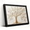 Toile noire encadrée en bois noir pour le salon, la chambre à coucher, le bureau ou le vestibule - décoration murale décorative avec arbre en fleurs