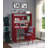 Cargo Red Finish Writing Desk W/Hutch