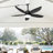 42-Inch Outdoor Ceiling Fan Light Kit with Remote Control