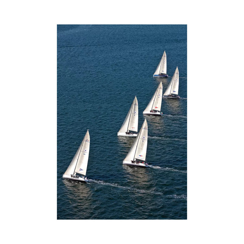 Sailboats In Swan NYYC Invitational Regatta, Newport, Rhode Island, USA by Panoramic Images - Wrapped Canvas Print