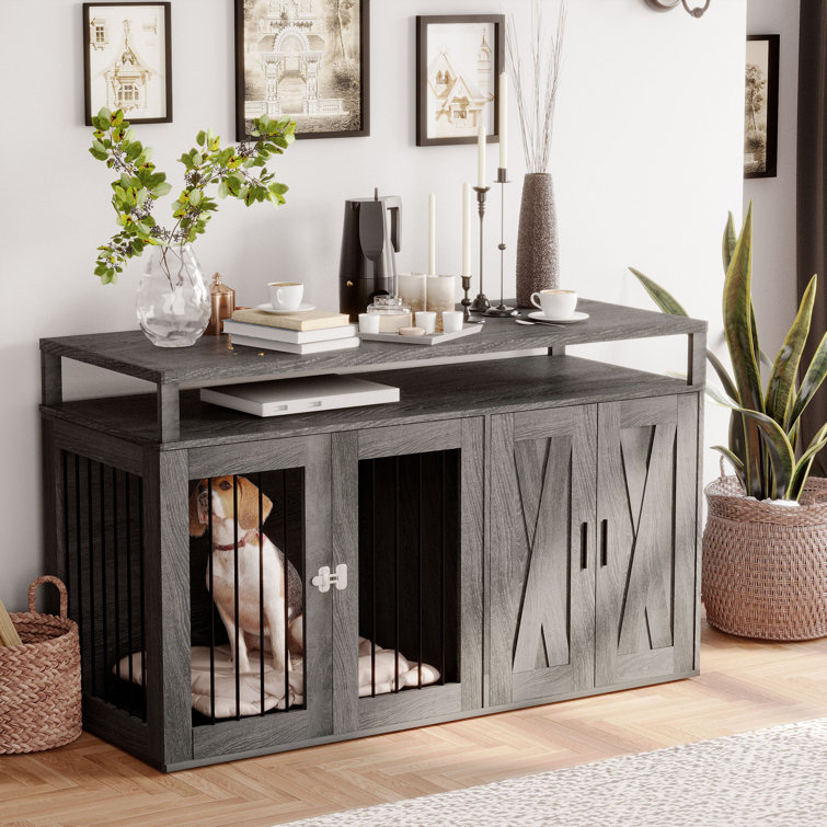 Tucker Murphy Pet™ 55 Dog Crate Tv Stand Furniture Style Coffee Bar  Cabinet End Table & Reviews