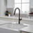 Single Hole Kitchen Faucet With Pull Out Sprayer Single Handle Kitchen Sink Faucets High Arc Brass Kitchen Basin Taps With Deck Plate-106407836