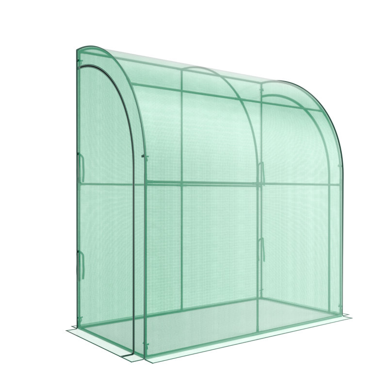 6.54' W x 3.20' D Lean-To Greenhouse