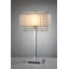 Lampe de table en métal de 28 po de hauteur avec abat-jour blanc avec détails en cristal
