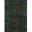 Tapis en chenille tissé à la machine Mohanram - turquoise / bleu / brun-84604558