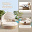 170cm Wide Curved Iron Patio Daybed