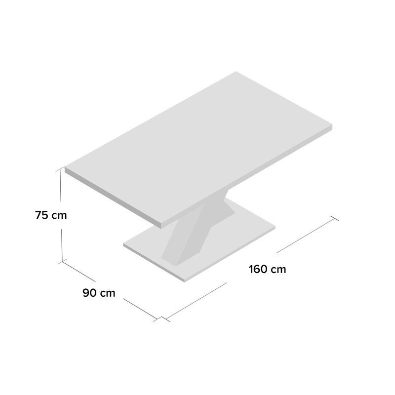 Carolyn Dining Table, White