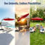 Parasol de patio en porte-à-faux 12 pi avec base, rotation à 360 °, protection contre les rayons UV-950491980-952863275