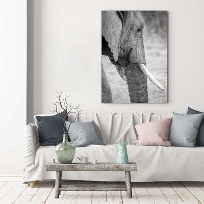 elephant 1 Piece Wrapped Canvas Wall Art