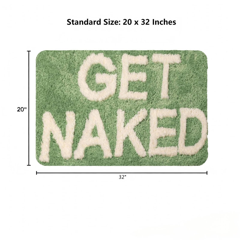 Tapis de bain textuel 20 po x 32 po antidérapant pour salle de bain et spa Text