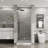 34"X 72" Bifold Frameless Glass Shower Door 1/4 Inch Tempered Clear Glass Pivot Swing Shower Panel In Chrome Finish, Foldable