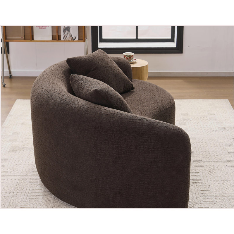 Canapé modulaire S-Curved Chenille, Brun