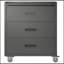 Armoire de rangement robuste en métal avec roues - Armoire à outils à 3 tiroirs pour solutions de rangement de garage, de bureau et de maison, noir / gris