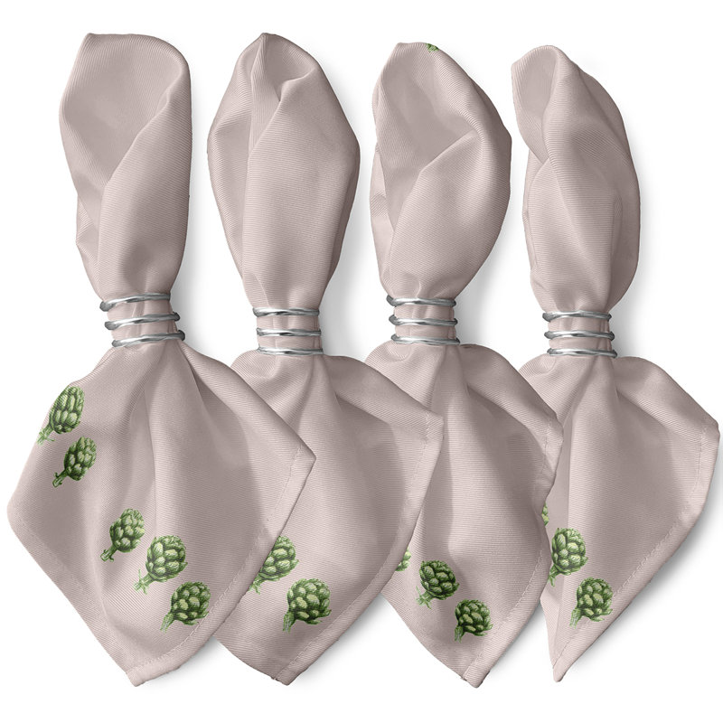 Ensemble de serviettes 4 pièces Jayapura Artichaut, Rose pâle