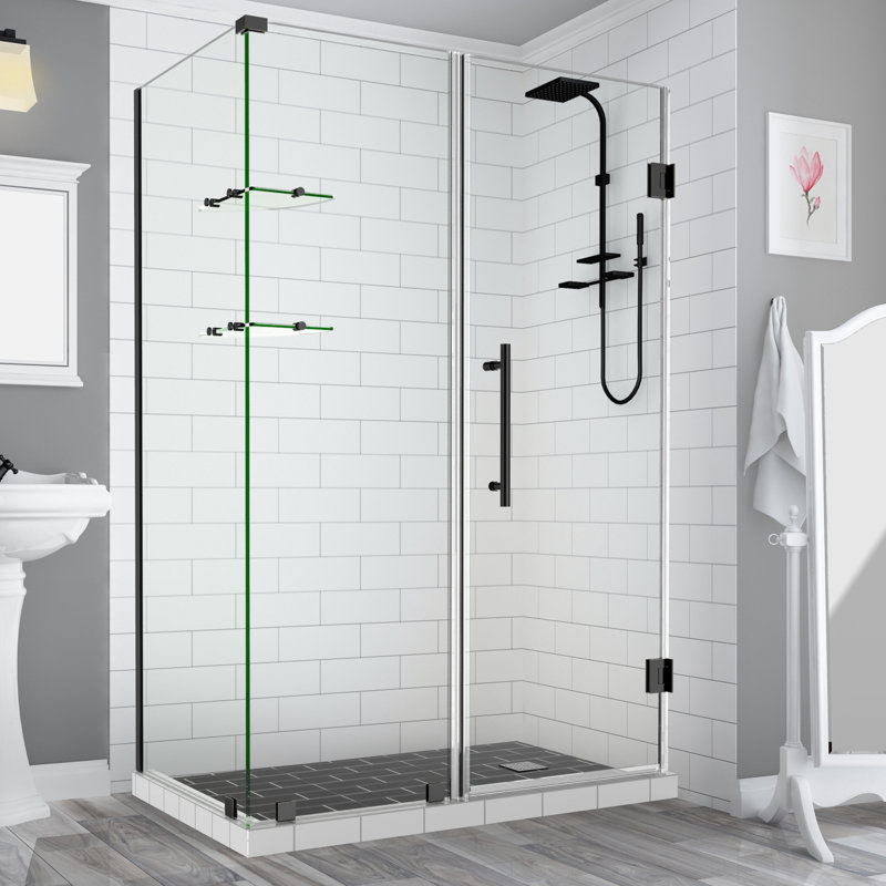 Cabine de douche rectangulaire à charnière 36 po x 72 po Bromley GS