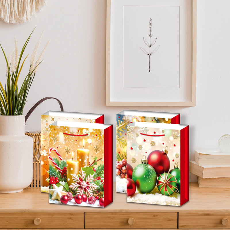 Sacs de Noël (décorations) (assortis) (grand) - ensemble de 12