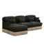 Canapé en L 100 po à imprimé léopard avec repose-pieds mobile, support ergonomique, assise profonde et ensemble modulaire sans outil pour les salons modernes.-530573676-530573675