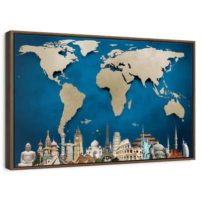Ocean Blue World Map