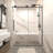 Mortix 60 In. W X 74 In. H Single Sliding Frameless Shower Door In Matt Black With Clear 5/16 In. Glass