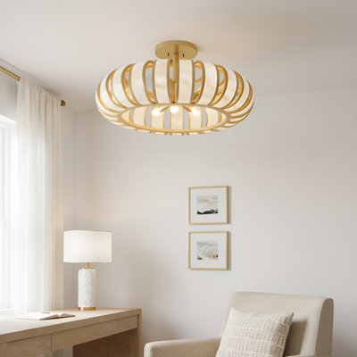 Knight 5-Light Soft Gold Semi-Flush Mount