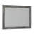 Bays 2Pc Dresser And Mirror Set, 6 Drawers, Charcoal Handles, Gray