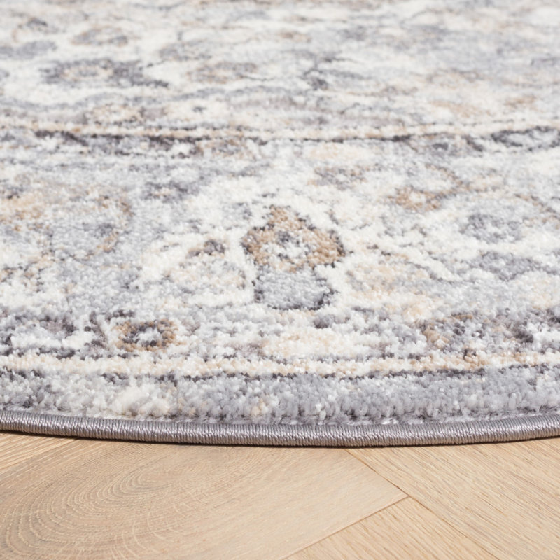 Hanka Performance Oriental Rug, Round 6'7"
