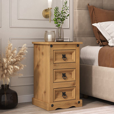 Cumbola 35cm W Solid Wood Bedside Table