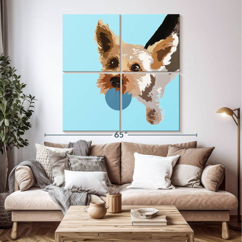Brampt Rex On Light Blue, 50'' H x 50'' W