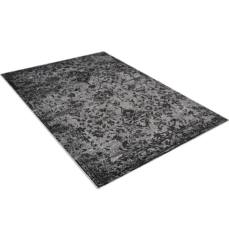 Tapis rectangulaires en polypropylène chauffants Bicknell fabriqués à la machine - couleur argent, design moderne contemporain, tapis à poils courts faits à la machine pour le salon, la chambre à coucher 
