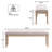 Upholstered Dining Bench Chair  With Solid Wood Legs For Dining Table, 52.8'' W Natural Linen Seat-91570243