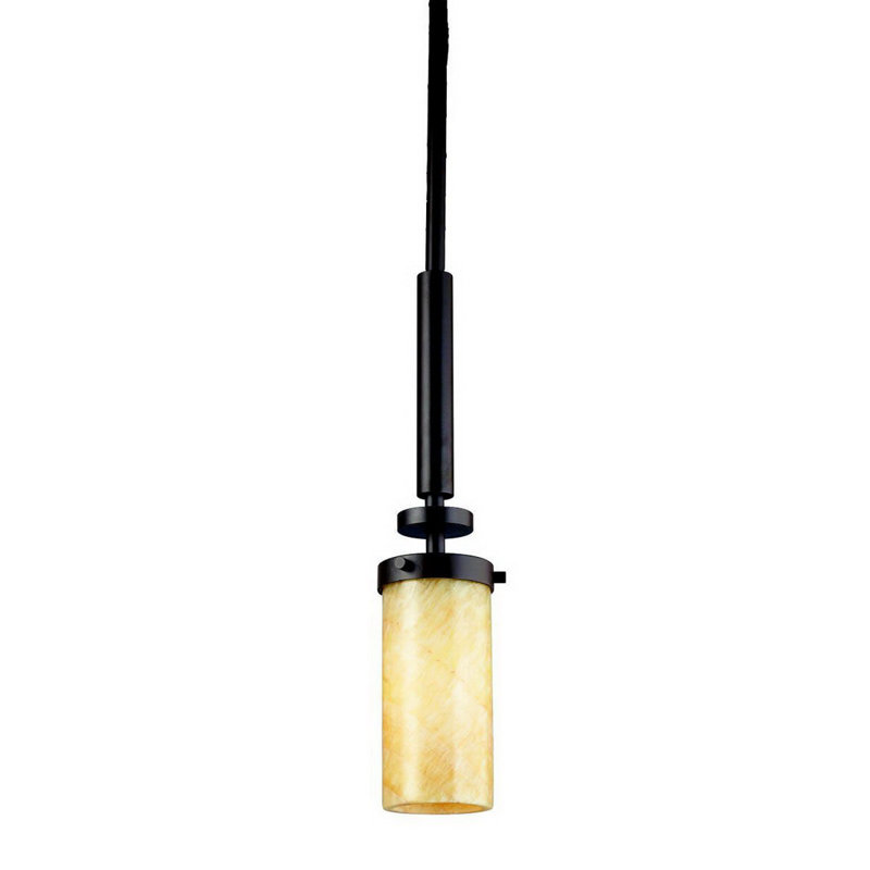 Luminaire suspendu cylindrique à 1 lumière Helmtrud