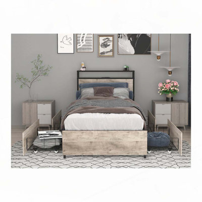 Storage Bed with Charging Station