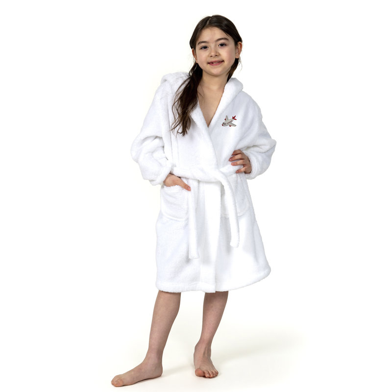 Peignoir 100% polyester Linum Kids, Blanc, L