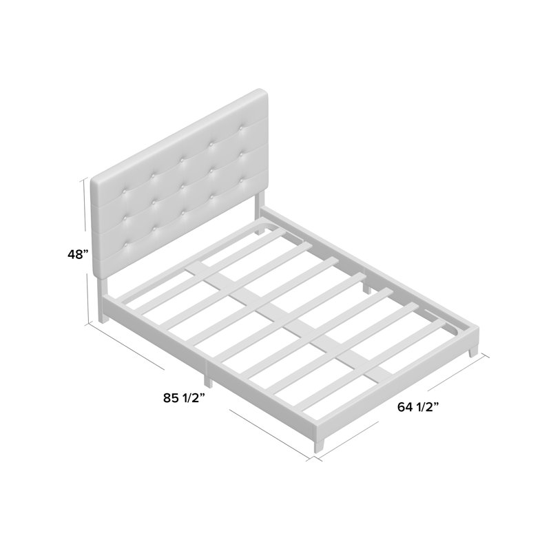 Modway Melanie Tufted Button Upholstered Performance Velvet Platform Bed, Gray, Queen